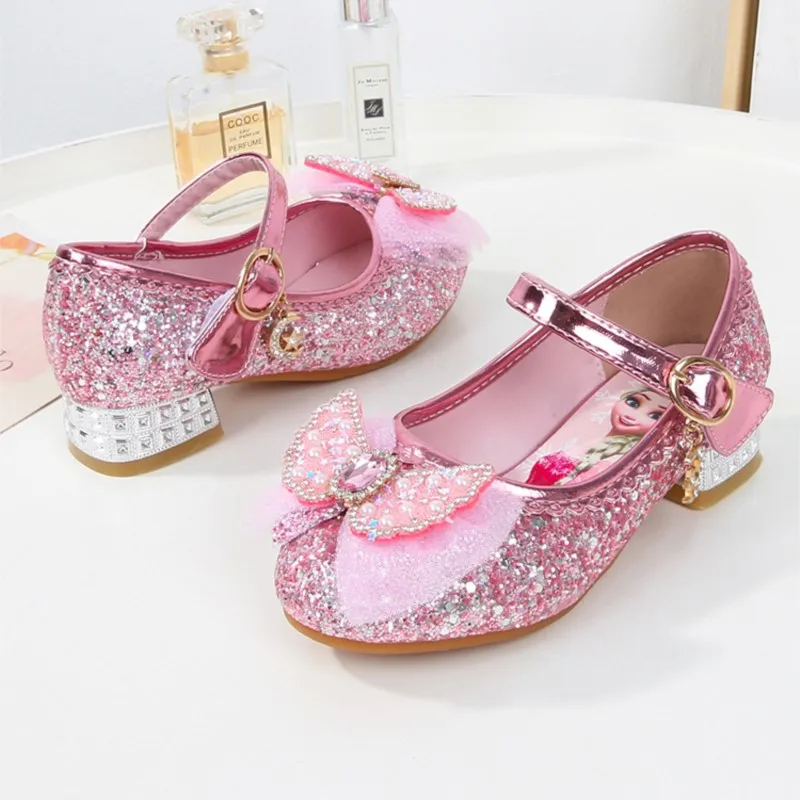 Chaussures de Princesse Rose Pailletées Fille - Idéal Fête