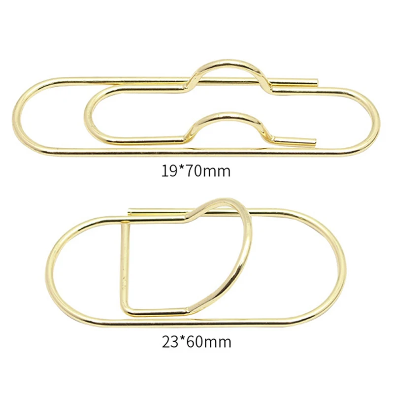 Paper Clips Metal Pen Holder Clip School Bookmarks Photo Memo Ticket Clip Stationery Office School Supplies 2Pcs