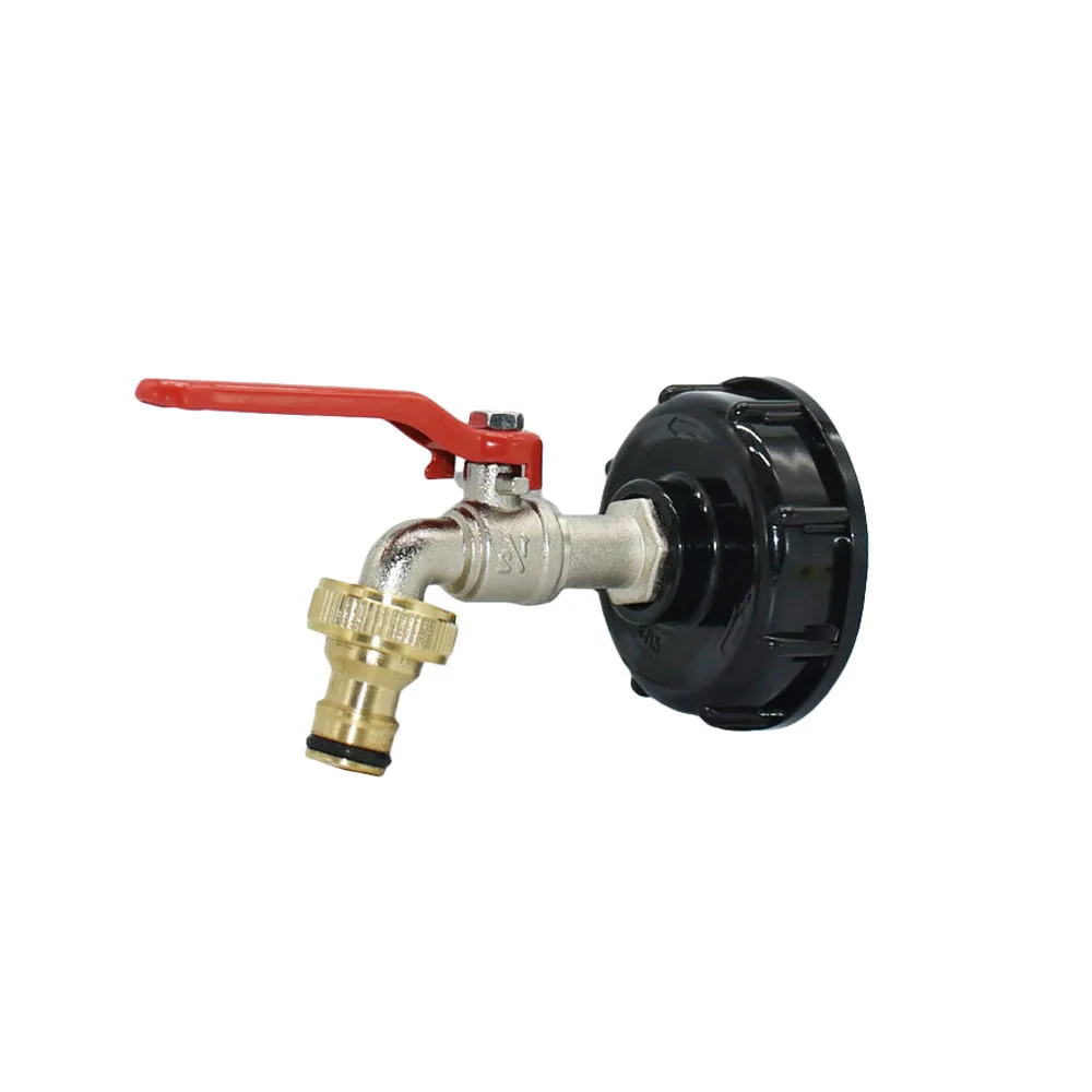 S60 x 16mm 젖꼭지 수도꼭지 어댑터 야외 빗물 수집 버킷 IBC 탱크 수족관 탭 교체 배수 피팅