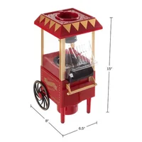 Vintage-Style Air Popcorn Maker 6-Cup Countertop Snack Machine Healthy Popcorn Snack Swirling Hot Air Movie Theater Design 2