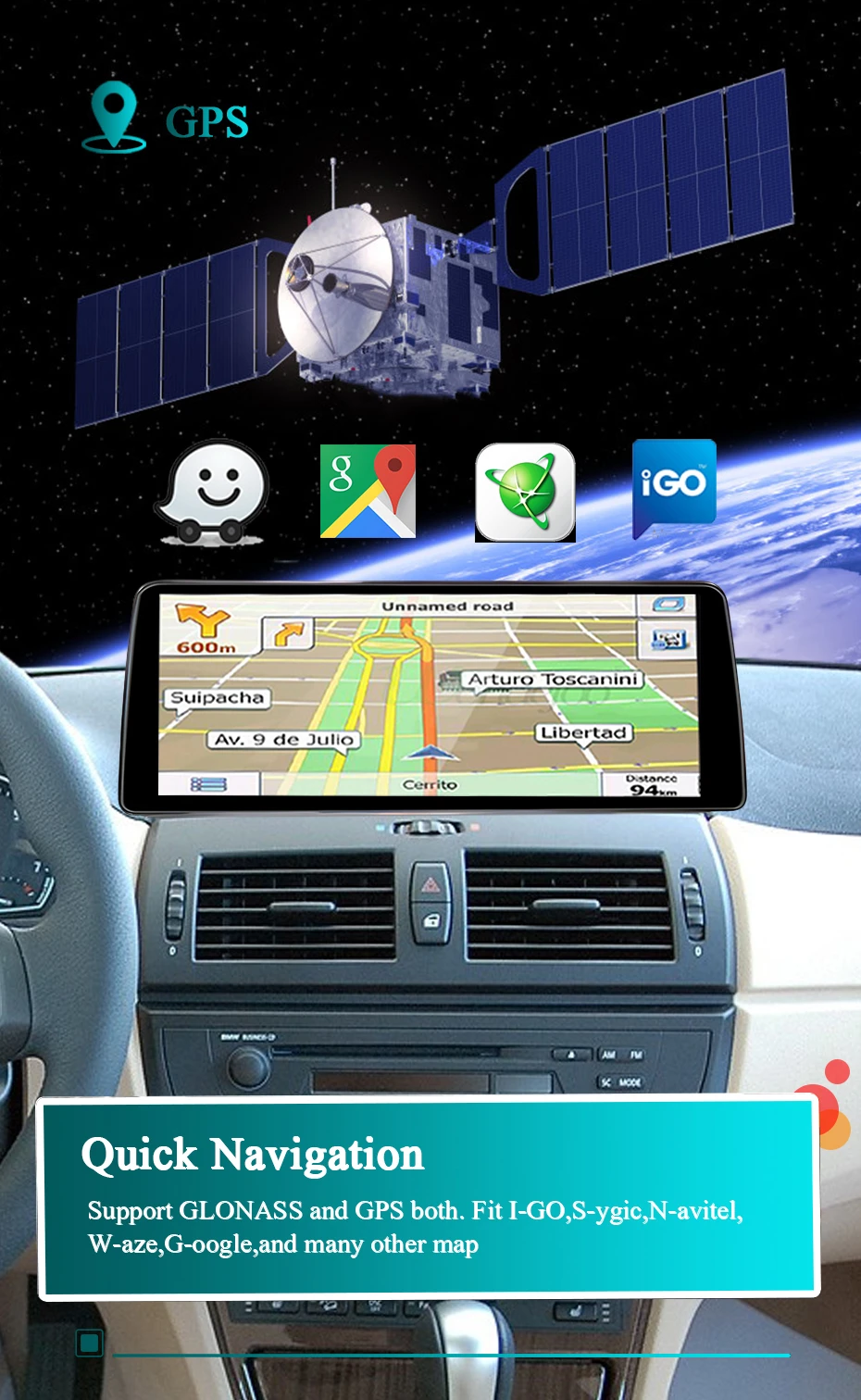 Kabelloses Carplay Android 15 Auto 12,5-Zoll-Bildschirm Autoradio Stereo für BMW X3 E83 2004-2008 Intelligentes System Bluetooth Navigation – Detail 15