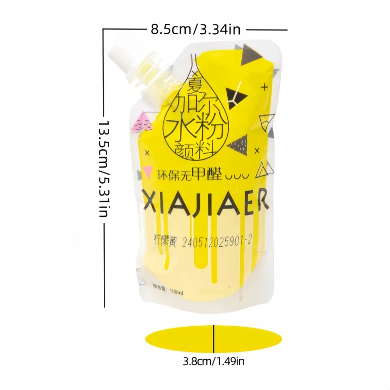 Chagall gouache pigment 100ml bag large capacity supplement bag art painting materials 2