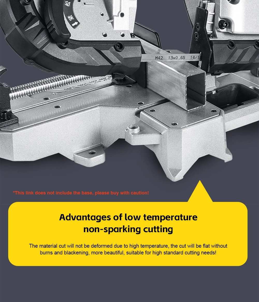 1100W Portable Band Saw Machine 0-45° Angle Cutting Machine Band Saw with LED Li