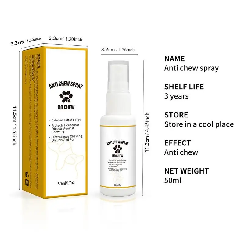 Spray To Keep Dogs From Chewing Bitter Spray For Cats And Puppies Pet Training Spray Dog Training Behavior Aids For No Licking images - 6