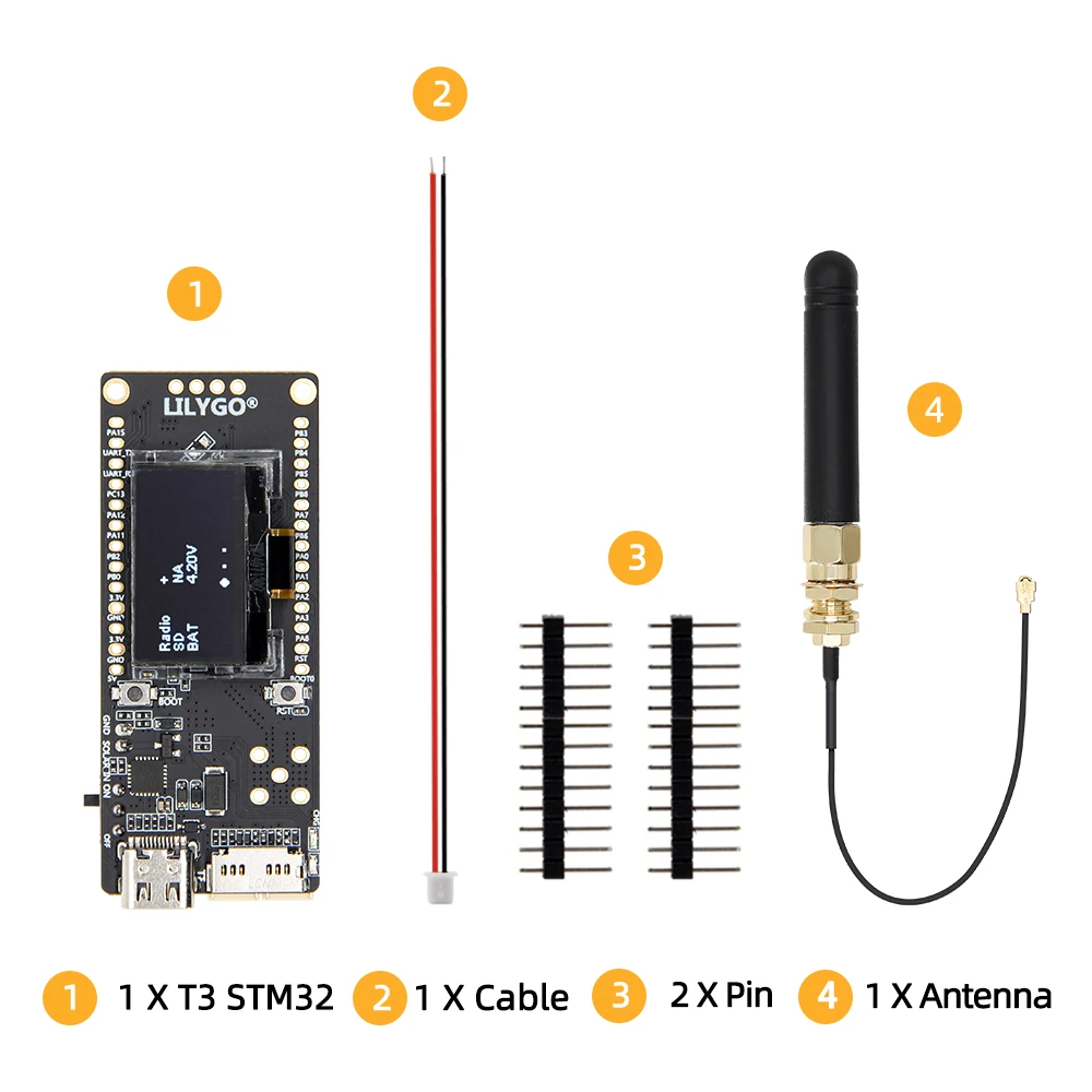 ® T3 STM32 LoRa Development Board Onboard 0.96 inch SSD1315 Driver 12C OLED Opti