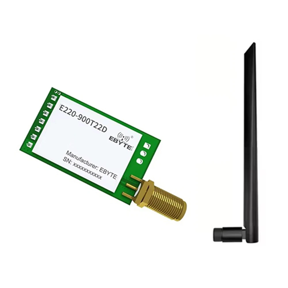 A40I E220-900T22D LoRa LLCC68 무선 모듈 22dBm 장거리 5km SMA-K UART RSSI 송신기 수신기 DIP(868MHz 안테나 포함)