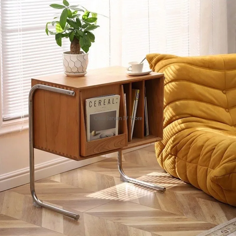 Vanity Solid Wood Nightstands Small Bookcase Living Room Sofa Side Nightstands Balcony Cabinet Storage Tocador Bedroom Furniture