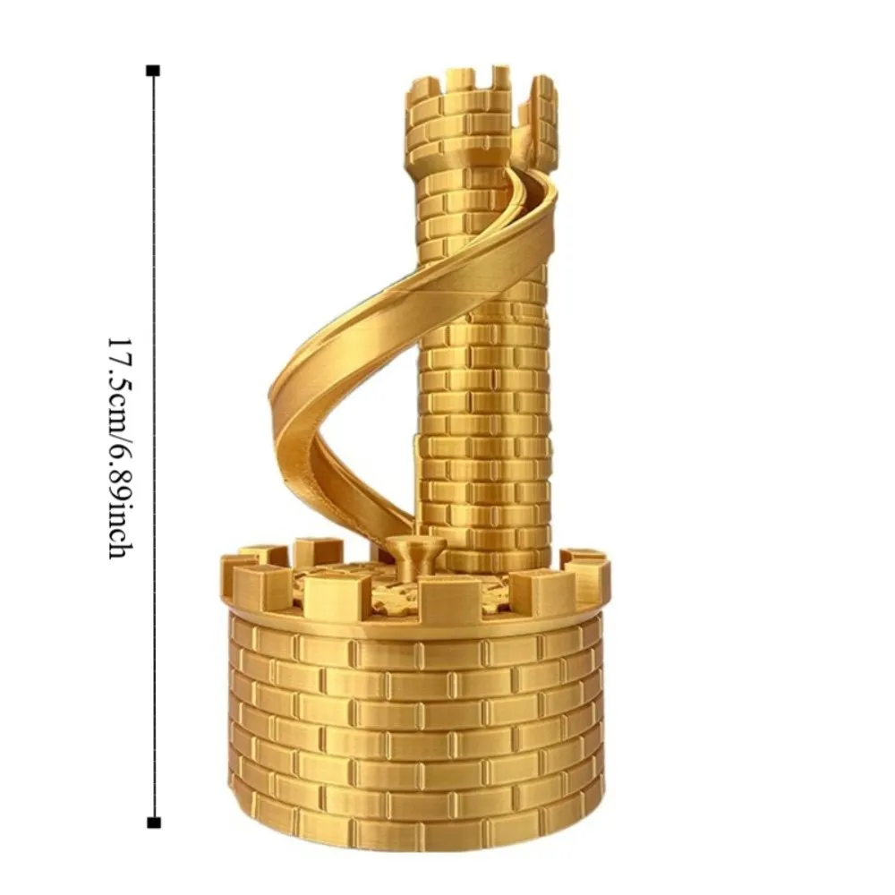 PLA Castle Slide Coin Storage Container Model Savings Tank Castle Tower Piggy Bank Ornaments Openable Rolling Tower Money Boxes