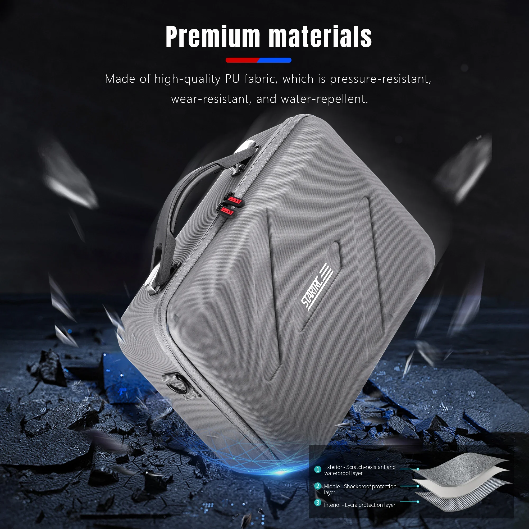 Carrying Case For DJI Flip Fly More Combo Drone Accessory Storage Bag PU Shoulder Bag Portable Travel Handbag Box For RC 2/RC-N3,drone accessories,drone storage bag,drone storage case