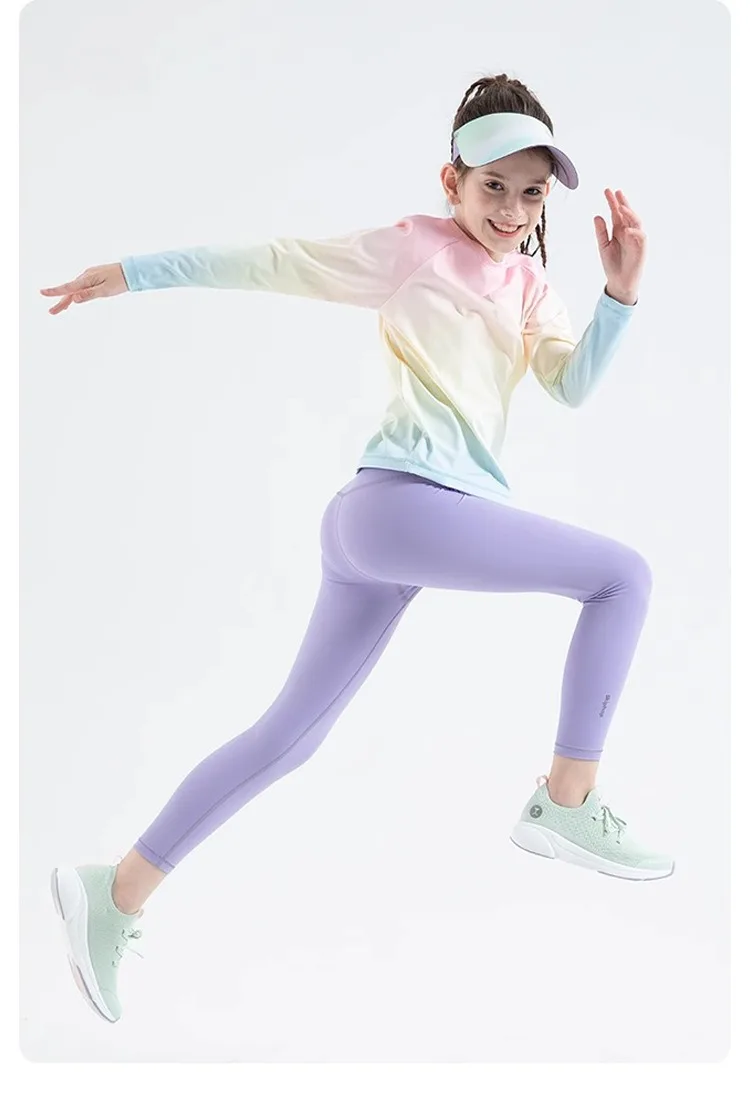 Children's Yoga Shirts Long Sleeve Boys Girls Sports Tops Gradient Loose Kids Sportswear Gym Tees Quick-dry T-shirts For Fitness 19 S8fdffa8d5d7c40639fc5281df3a59e13g
