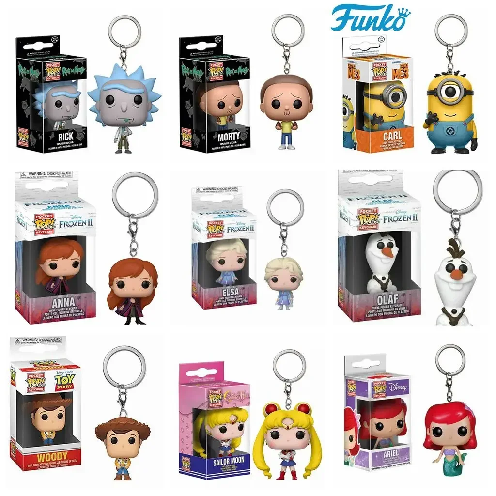 thumbnail image 1 of Funko Nuevo Llavero Disney Frozenn 2 Elsa Anna Olaf Toy Story Pixar EVE WALL-E Juguetes Muñeca Juego de Jon Snow Sailor Moon Thrones Juguete, 1 of 5