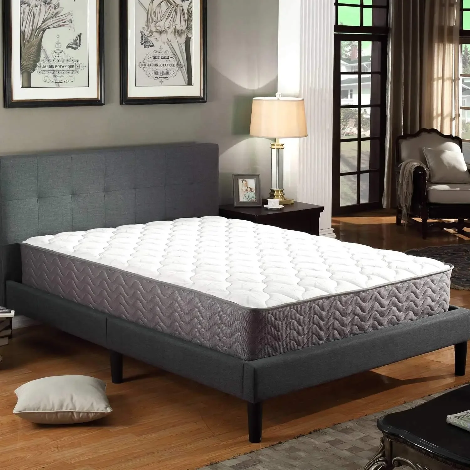10 Inch Certified Independently & Individually Wrapped Pocketed Encased Coil Pocket Spring Contour Mattress - Twin, White