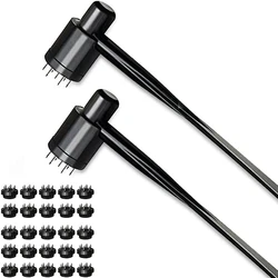 7 Star Needle & Plum Blossom Dermal Hammer,Seven Star Needle,Seven Star Dermal Needle Hammer (2 Box/26Pcs)