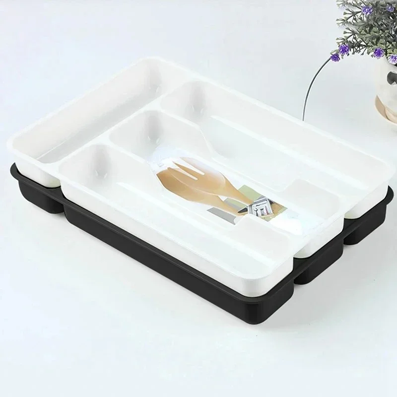 Tableware Organizer Expandable Cutlery Storage Tray Knife Block Holder Spoon Fork Separation Box Kitchen Drawer Container storage tray cutlery organizer flatware organizer silverware organizer