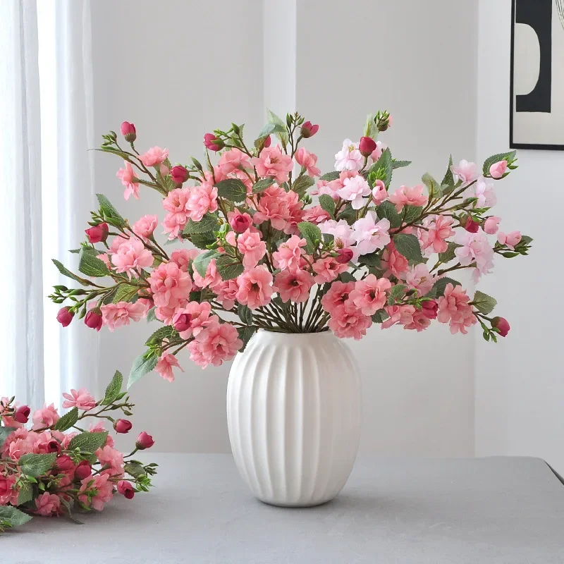Artificial Silk Camellia Bouquet for Home or Wedding Decor, Photography Prop