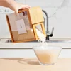 Creative Bamboo and Wood Cereal Storage Box Kitchen Wooden Sliding Cover Cereal Distributor Household Wooden Rice Storage Box 1