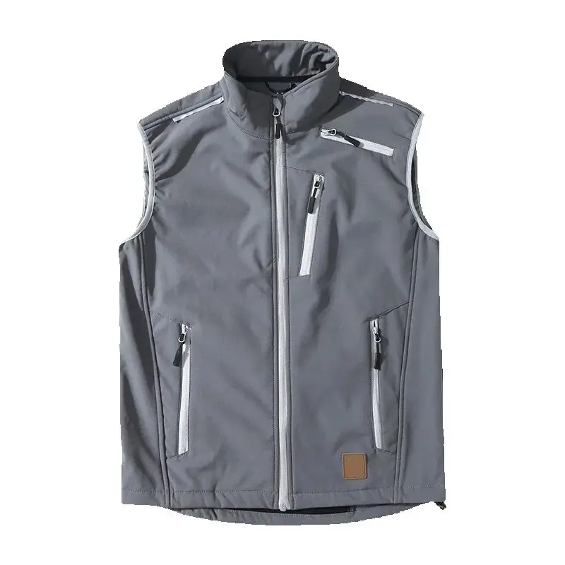 남성용 야외 하이킹 조끼 양털 Softshell 스포츠 겨울 열 따뜻한 조끼 방수..