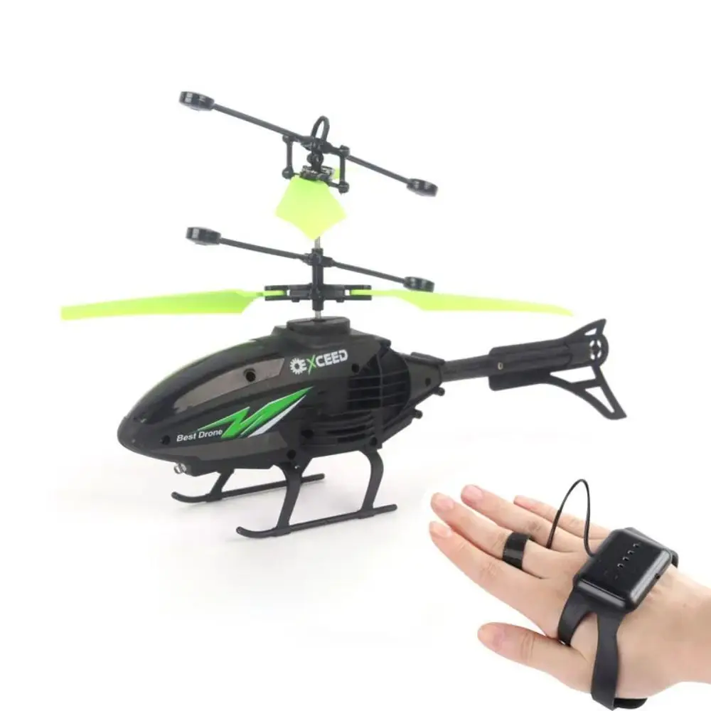 Watch Wrist Remote Control Aircraft Flying Helicopter Impact Resistant Induction Helicopter Hand Controlled With Lighting