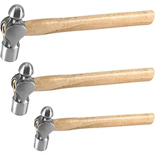 

High-carbon Steel Round Hammer Ball Pein Nipple Hardware Household Woodworking Tool With Wood Handle 0.5p 1p 1.5p 2p 2.5p 3p