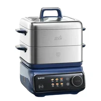 SUPOR 220V Removable Base Electric Steamer Household 16L Three-layer Stainless Steel 2100W Multifunctional Steam Box 1