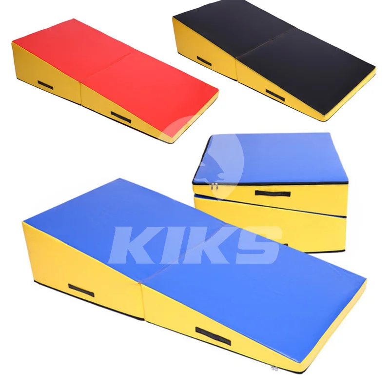 Incline Gymnastic Mat 180cm Folding Cheese Wedge Mat for Kids Home