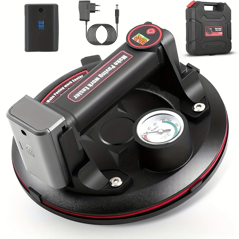 Roulement à ventouse sous vide électrique de 8 pouces, 200KG, outil de manipulation de carreaux à pression robuste pour carreaux de céramique, outils de manipulation du verre