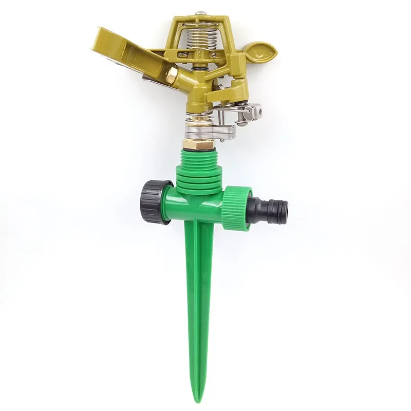 

High Quality 1/2 Inch(4") Metal Rotate Garden Sprinkler Water Nozzle with inserting ground holder