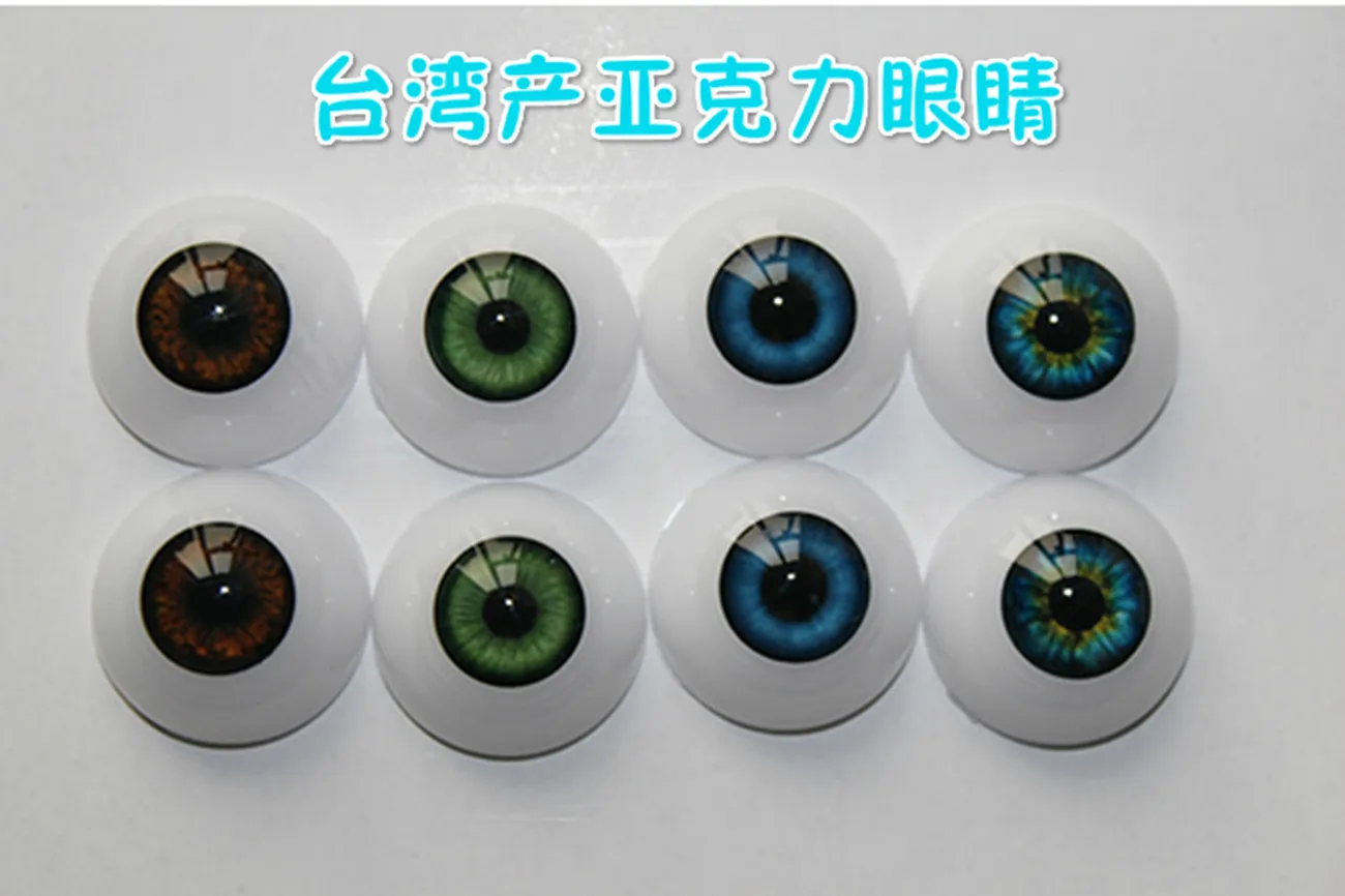 Retail Wholesale 20mm 22mm 24mm High-grade Acrylic Eyes for DIY Silicone Reborn Baby Doll Eyes Accessories Doll Toy for Children