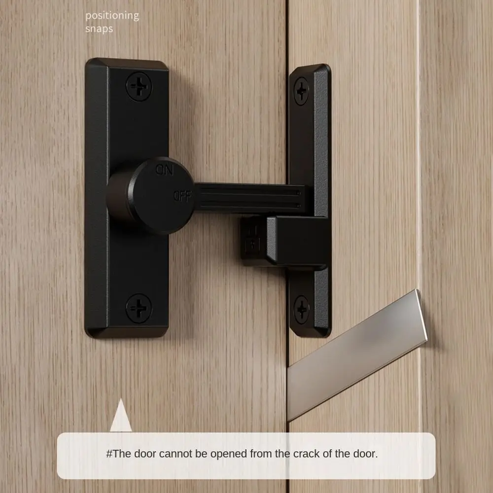 Description Picture 4 of itemHardware Luminous Door Buckle New Zinc Alloy Furniture Door Latch 90°-180° Luminous Door Bolt Cabinet