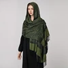 [T003] 1pc Bohemian Fashion Paisley Jacquard Pashmina Scarf Tassel Ladies Hijab Shawl Wrap Winter Suitable For Daily Wear 2