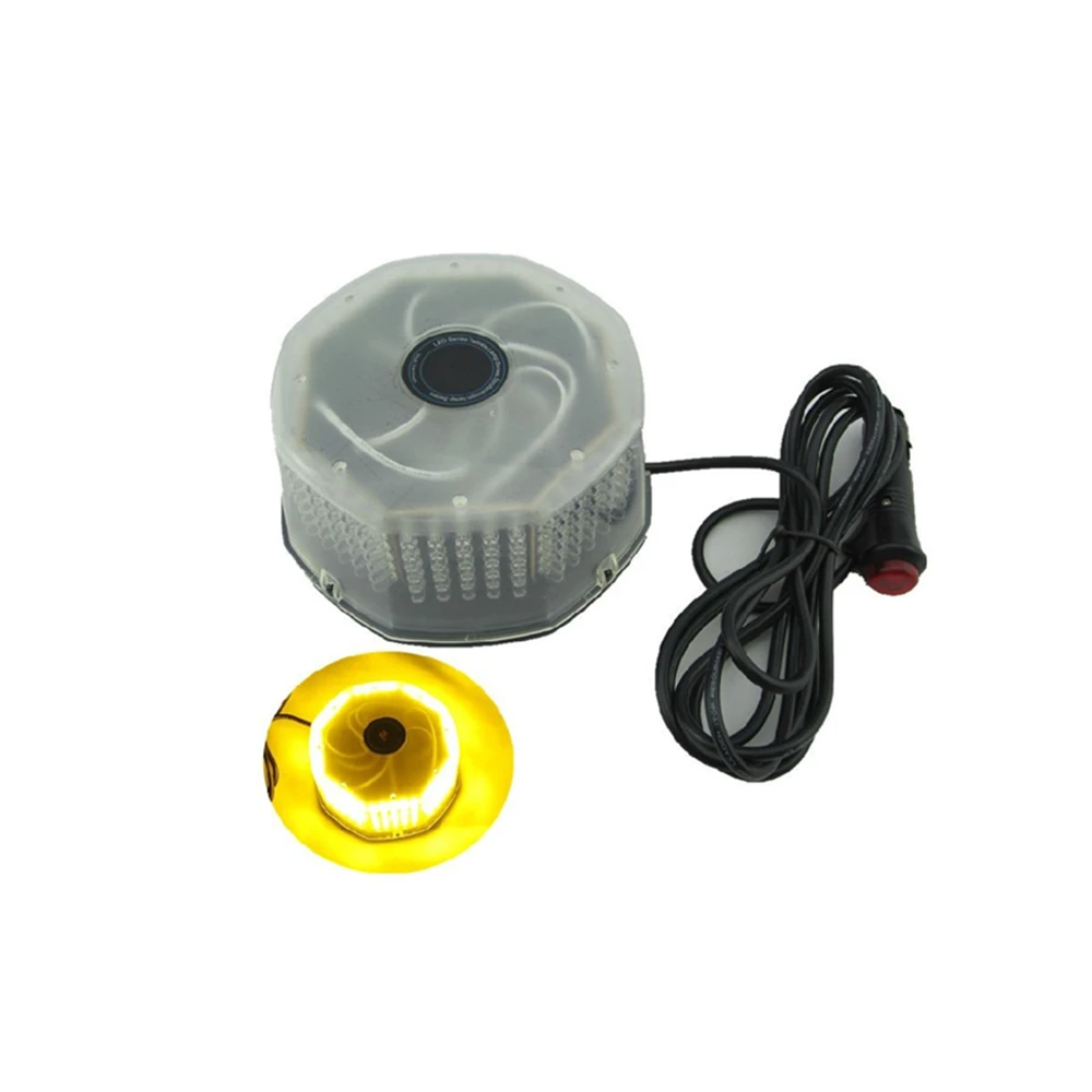 

1PC Yellow 240 LED Octagon Strobe Light Rotating Beacon Emergency Warning Light DC 12-24V