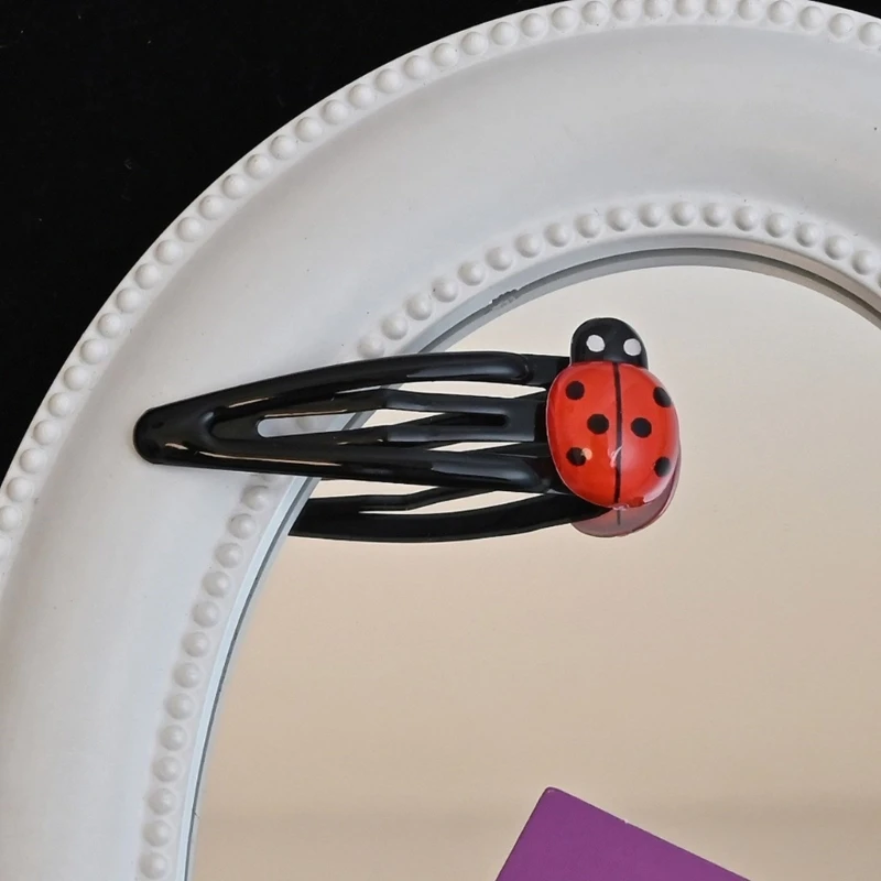 Marienkäfer-Tier-Haarspange, schöne Haarspangen für Kleinkinder, Mädchen, Frauen, Halloween, Cosplay, dekorativer Haarschmuck – Detail 7