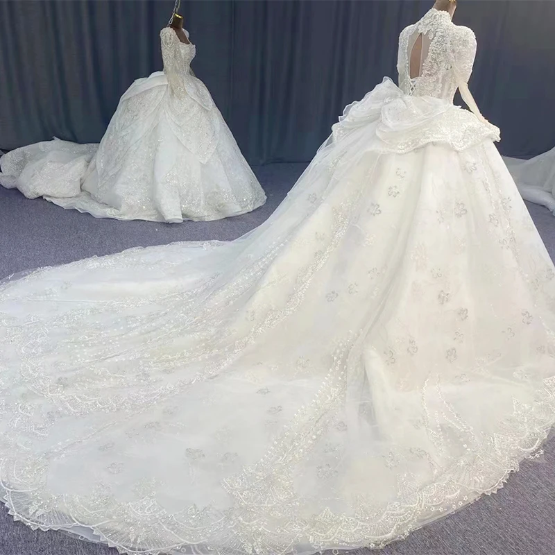 Classic Wedding Dress 2022 Organza Ball Gown v-Neck Wedding Suits For Women Bow MN44 Vestito Da Sposa 2