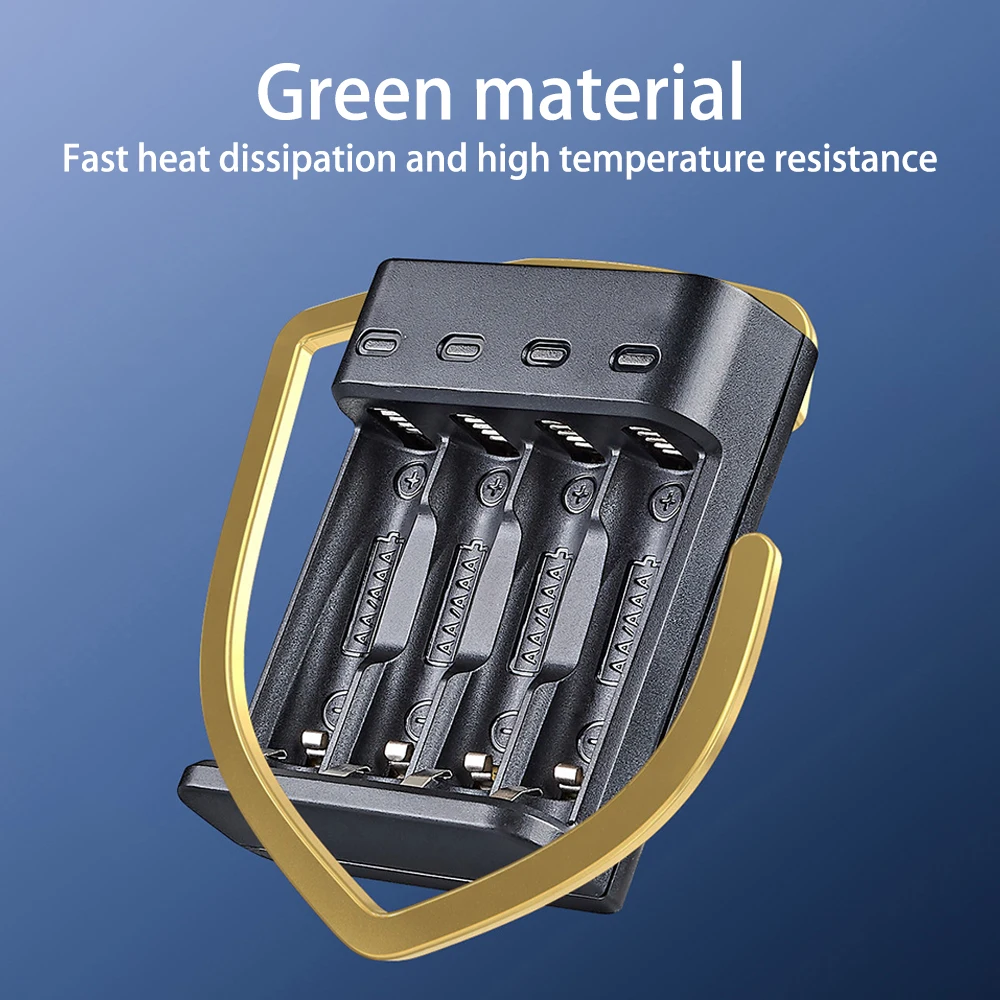 Battery Charger 4 Slot Intelligent Fast Charge With LED Indicator For 1.2V NiMH NiCd AAA/AA Rechargeable Batteries USB Charger - 3