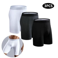 3pcs Long Boxers For Man Underware Lots Mens Underpants Cotton Men’s Panties Family Boxershorts Boxer Sexy Male Shorts Calecon
