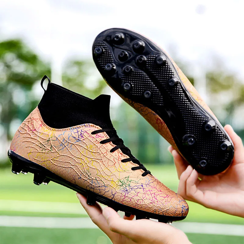 

High Quality Ultralight Men Soccer Shoes AG/TF Children Football Shoes Youth Football Boots Comfortable Athletic Training Cleat