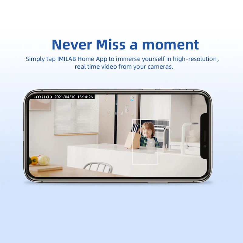 IMILAB C21 홈 보안 카메라, 4MP IP 와이파이 실내 비디오 감시 CCTV 캠, 360 ° 모션 추적 적외선 야간 투시경 웹캠