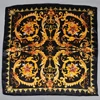 [BYSIFA] Black Gold Small Square Scarves Printed Women Fashion Luxury 100% Natural Silk Scarf Elegant Ladies Neck Scarf 53*53 2