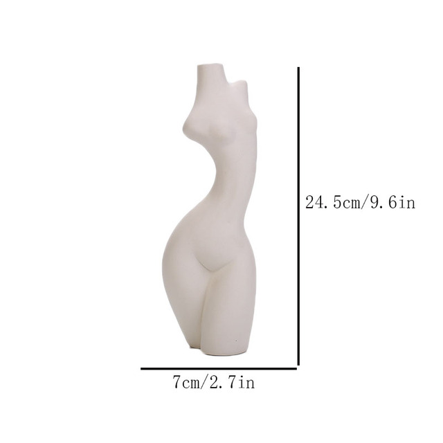 Creative Abstract Vase Ceramic Body Art Flower Pot Living Room Decoration Office Ornaments Home Decor Desk Accessories
