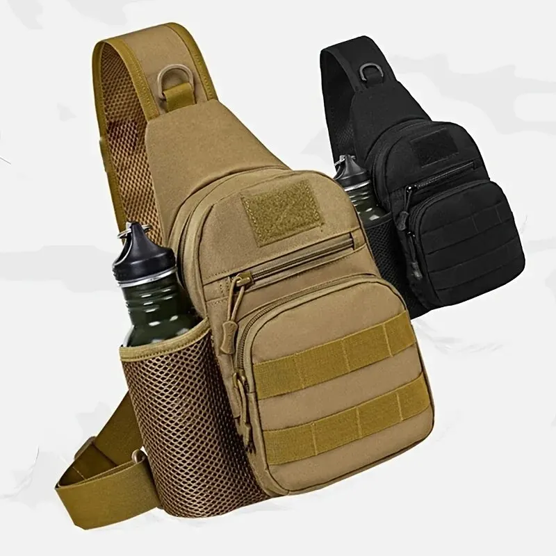 Outdoor Taktische Tarnfarben-Brusttasche für Männer, Wanderrucksack aus Nylon, Jagd- und Angeltasche mit Molle-System, Trekking-Schultertasche – Detail 11