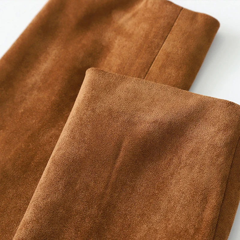 Casual Suede Long Sleeve Jackets Women Autumn Loose Brown Lapel Coat Top With Pockets Female Elegant Chic Street New in Outwear