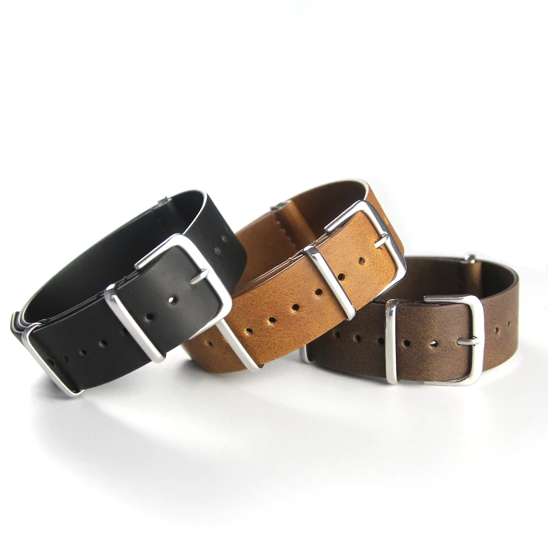 Elegant Leather Watch Band - PU Nato Strap Accessory Bracelet