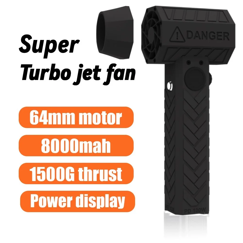 

140000 RPM Car Violent Blower 64MM Handheld Turbo Jet Fan Brushless Motor Superstrong Instantaneous 1.5kg Thrust Mini Duct Fan