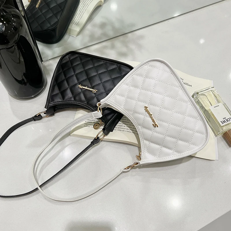 Women Soft Faux Ladies Handbag Crossbody Bag Underarm Bag Retro Fashion Design Girls Small Shoulder Bags Shoulder Bag