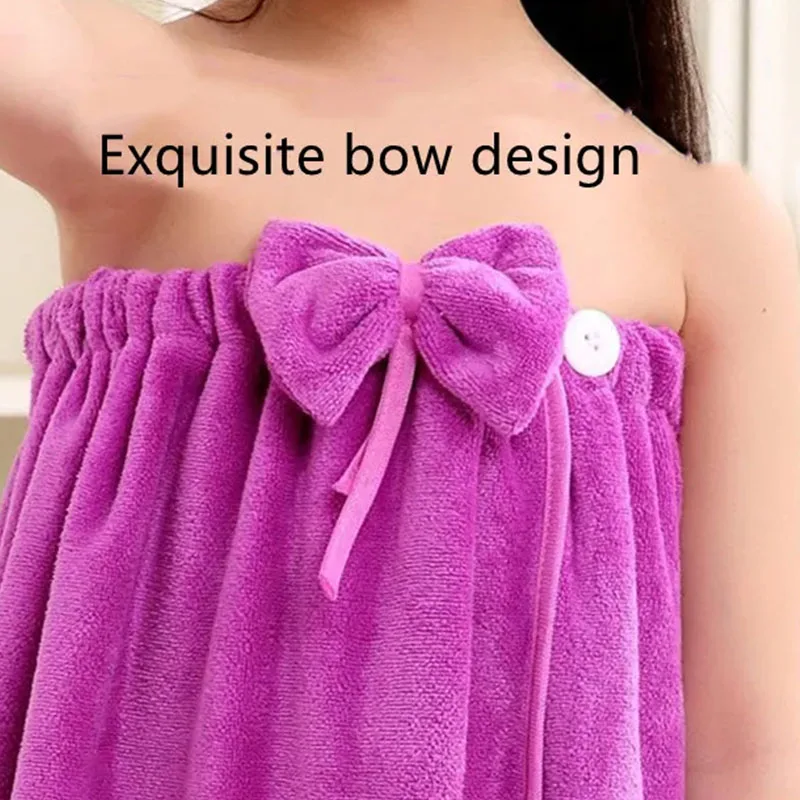 Variable Bow Bath Towel Medium and Large Children Can Wear A Shower Skirt Absorbent Hair Soft Student Swimming Bath Bathrobe 5