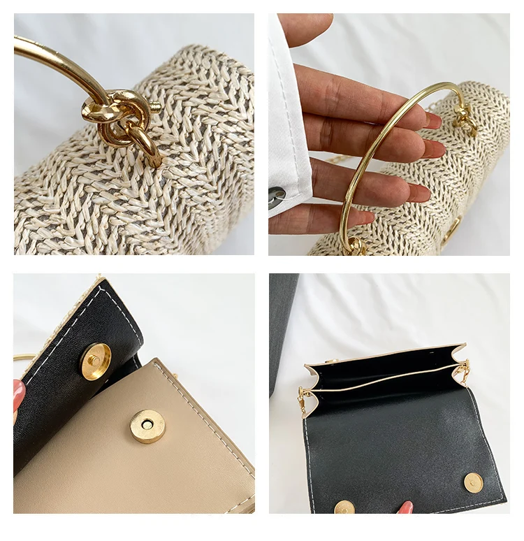 Fashion Pu Hasp Ladies Top-Handle Bags Braid Design 2024 New Brand Shoulder Bags for Women Free Shipping Bolsas Femininas