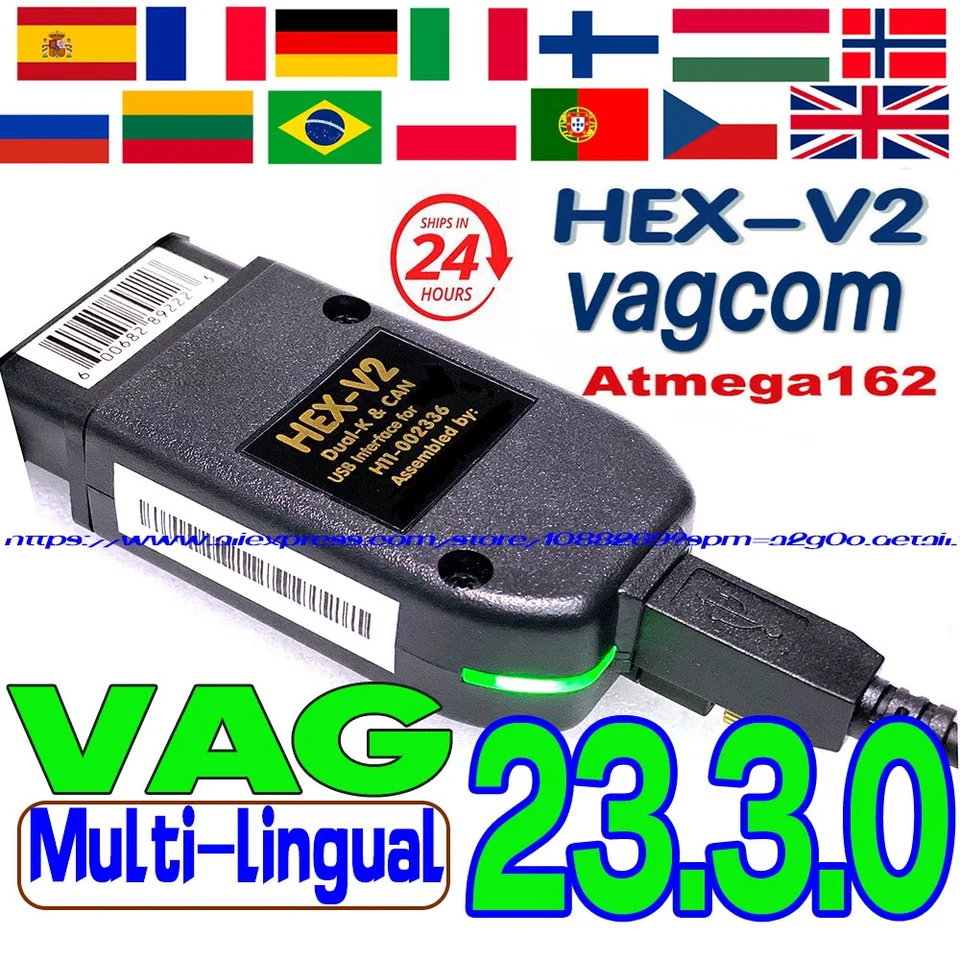 GENUINE VCDS VAGCOM VAG 22.12 + LOADER V1 V2 V3 V4 VCDS 17.8