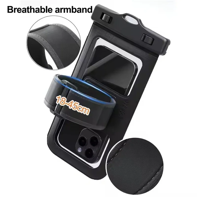 Universal Waterproof Floating Phone Pouch with Lanyard & Armband