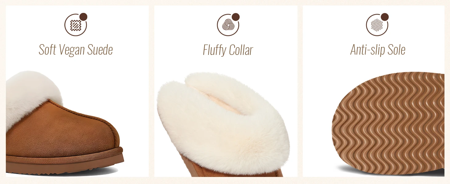 Warm flauschige Pelz Hausschuhe für Frauen Männer pelzigen Fuzzy Home Flats Schuhe Winter Plüsch Hausschuhe Indoor Paar gemütliche Haus Pelz Schuhe – Detail 2