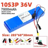Batterie au Lithium 36V 7,8 ah 18650 10S3P pour moteur 250W/350W/500W, Li-ion Rechargeable avec batterie de remplacement pour Scooter BMS 1